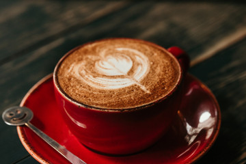 Obraz na płótnie Canvas Latte art close up photo 