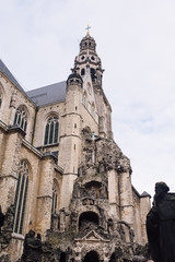Fototapeta na wymiar St. Paul's Church Sint-Pauluskerk , a Roman Catholic church with crucifix in Antwerp