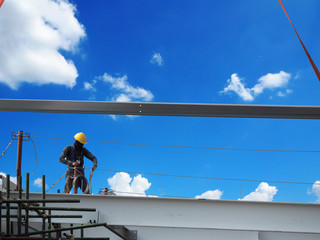 Man Working on the Working at height