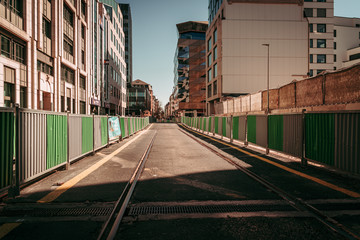 Naklejka premium Road works in the city of Luxembourg