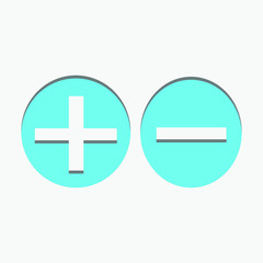 Obraz premium plus and minus icon