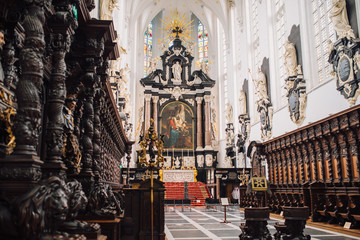 St. Paul's Church Sint-Pauluskerk, a Roman Catholic Church with a crucifix in Antwerp, interior
