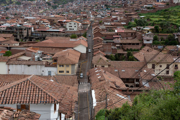 View of Cusco town in Peru