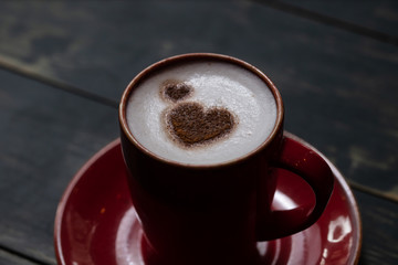 A cup of hot chocolate close up photo 
