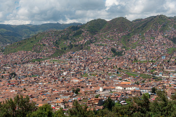 Fototapeta na wymiar Aerial view of Cusco, Peru