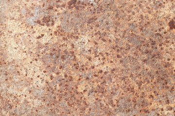rusty background with elements of corrosion in several places with rusty texture of old metal