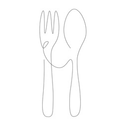 Fork and spoon. Vector illustration