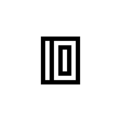 Number 10 icon design with black and white background