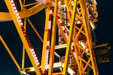 ferris wheel at night time
