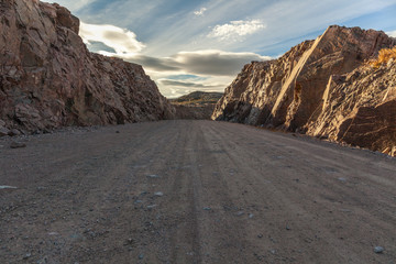 Small russian village Teriberka on the Barents sea coast. Kola peninsula, Murmansk Oblast, Russia