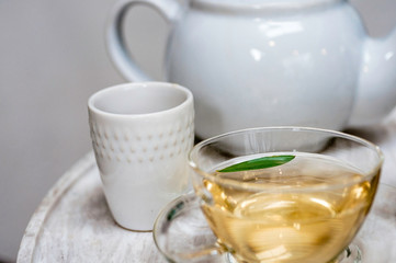 Set of premium tea for tea break, earl grey tea.