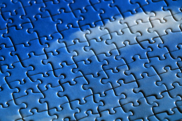 blue puzzle background