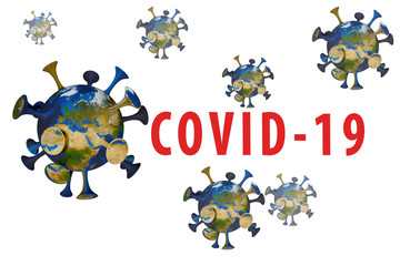 Inscription COVID-19 on white background. World Health Organization WHO introduced new official name for Coronavirus disease named COVID-19
