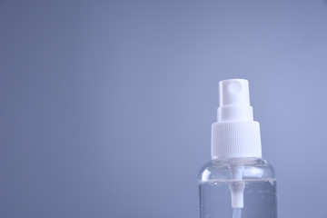 Disinfectant spray Antibacterial antiseptic gel for hands disinfection and health protection prevention during flu virus outbreak, epidemic and infectious diseases