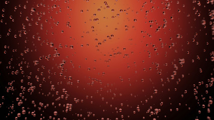Sparking cola bubbles. 3D rendering