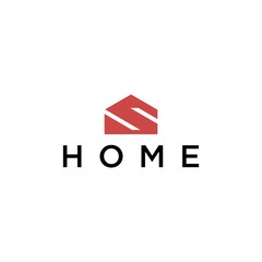 Fototapeta premium Brokerage Real Estate Logo Design. Letter S and House Symbol for Home and Property Business. Modern Minimalist Vector Icon for Corporate Branding and Identity.