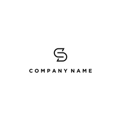 Initial Letter S Logo Vector Design with Line Art in Abstract Modern Style for Corporate Brand Identity Concept Isolated on White Background in Clean Minimalist Business Illustration Template