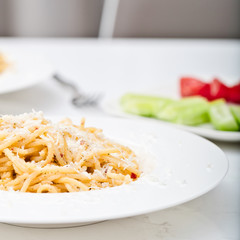 spaghetti with sauce
