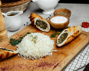 cutlets filled with chopped mushroom and rice