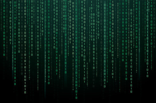 Abstract Technology Background. binary data and streaming binary code background. vector illustration EPS10