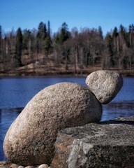 kamień, jezioro, woda, 