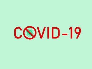 COVID-19 Coronavirus Vector Illustration Global Pandemic Posters and Stickers Design. Concept Medical Protection, Epidemic Biohazard Danger.