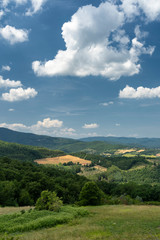 Summer landscape near Monte Santa Maria Tiberina, Umbria, Italy