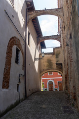 Old street of Citerna, Tuscany, Italy