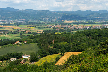 Summer landscape from Citerna, Tuscany, Italy