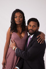 Cute Black couple together romantically