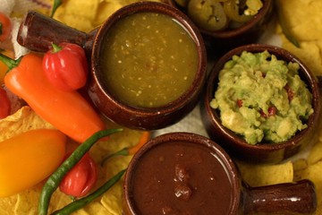 ensaladas y comida mexicana