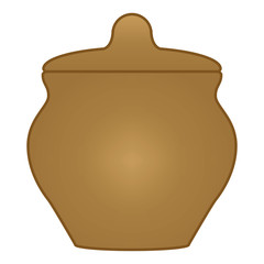 clay pot isolated on white background