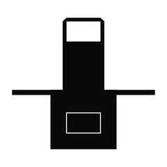 vector illustration of black apron icon