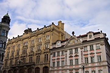 Fototapeta na wymiar A traditional bohemian hotel (Prague, Czech Republic, Europe)