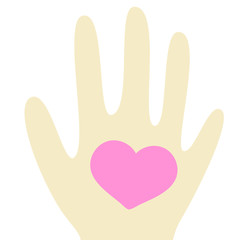 child hand with heart love concept