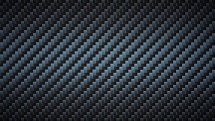 Black carbon fiber texture. Dark metallic surface, fibers weaves pattern and textured composite material vector background