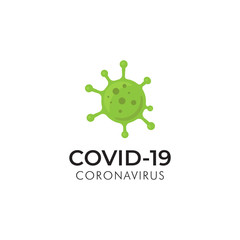Corona virus Cover-19 Simple Minimalist logo template, logotype design. Suitable for medical purposes.