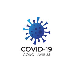 Corona virus Cover-19 Simple Minimalist logo template, logotype design. Suitable for medical purposes.