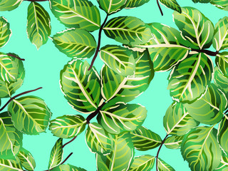 Leaves Seamless Pattern.