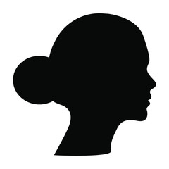 silhouette of a woman vector isolated