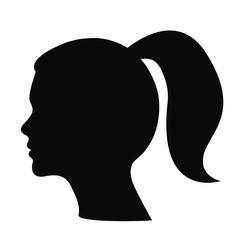 silhouette of a head girl