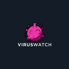 simple icon virus vector logo