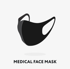 Isometric Medical Respiratory Virus Face Mask. Coronavirus Epidemic Pandemic Protection. Flat Vector Icon.