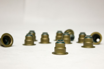 a lot of new auto spare parts, over white background
