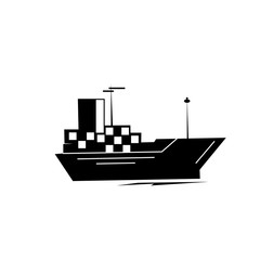 Obraz premium cool logo ship illustration vector design