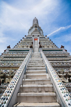 Thai ancient artistic architecture in Wat Poh, bangkok
