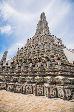 Thai ancient artistic architecture in Wat Poh, bangkok