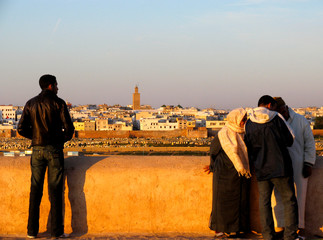 Morocco. Rabat at sunset from the walls