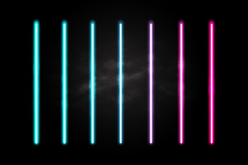 FUTURISTIC NEON BACKGROUND. MODERN  LINES LIGHT ILLUSTRATION.