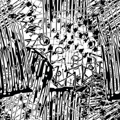 Black and white grunge texture seamless